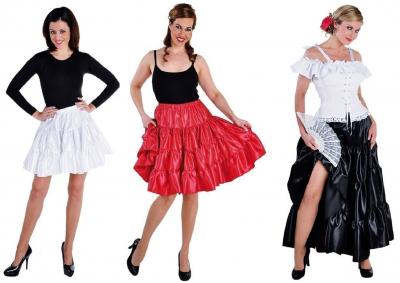 M211156-1 weiß Damen Satin-Petticoat-Unterrock - 2