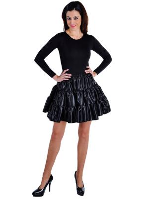 M211156-2 schwarz Damen Satin-Petticoat-Unterrock - 0