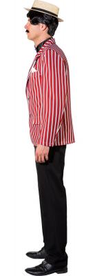 O7870-48 rot-weiß-schwarz Herren Streifen Sakko 20 er Jahre Charleston Jacke Gr.48 - 1