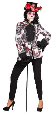 T2364-SKUB-M Gravedigger Totenkopf Damen Jacke Tag der Toten/Mexican Skull Gr.M - 1