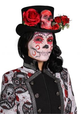 T2364-SKUB-M Gravedigger Totenkopf Damen Jacke Tag der Toten/Mexican Skull Gr.M - 2