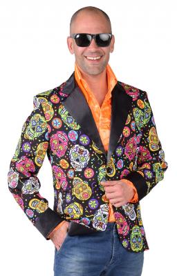 M217299-220-A schwarz Mexican Skull Herren Sakko Jackett Tag der Toten - 2