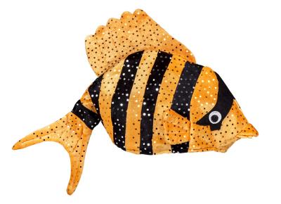 B99942 orange-schwarz Damen Herren Fisch Mütze Kappe Hut - 1