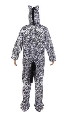 B88052-195 Damen Herren Zebra Overall-Kostüm bis max.195 cm Körpergröße - 1