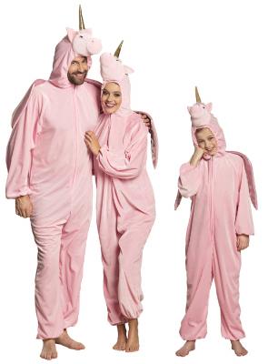B88062-180 rosa Damen Herren Einhorn Overall-Kostüm bis max.180 cm Körpergröße - 2