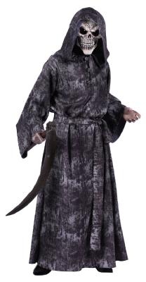 T2785 schwarz-grau Walking Dead Herren Halloween Kostüm mit Kapuze - 0