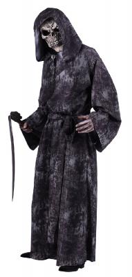 T2785 schwarz-grau Walking Dead Herren Halloween Kostüm mit Kapuze - 1