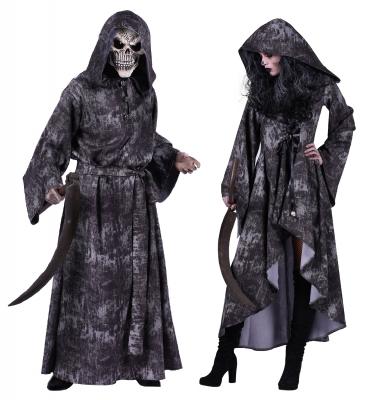 T2785 schwarz-grau Walking Dead Herren Halloween Kostüm mit Kapuze - 2