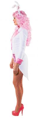 O9498-38-40 weiß-rosa Damen Frack Damenfrack Hasen-Bride Kostüm Gr.38-40 - 2