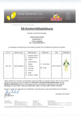 O5037-104 grün-weiß Kinder Mädchen Junge Schildkröten Weste-Kostüm Gr.104 - 4