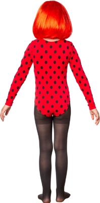 O40093-L-XL rot-schwarz Damen Langarm Body Käfer - 1