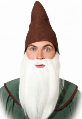 O30241-01 weiß Herren Zwergen Bart Nikolausbart