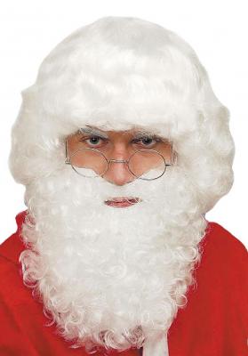 O30204-10 matt-weiß Damen Herren Bart Zwergenkostüm