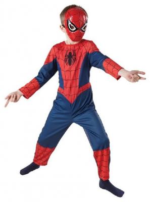 R886920-L rot-blau Kinder Mädchen Junge Spiderman Heldenkostüm Gr.L=7-8 Jahre
