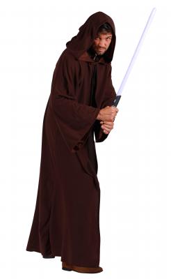 T2727-1300 braun Damen Herren Halloween Umhang mit Kapuze ca.150 cm lang - 1