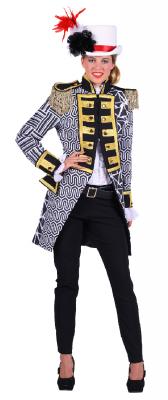 T2893-0102-XS schwarz-weiß Damen Uniform Jacke Kontrast Gr.XS - 1