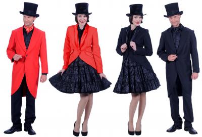 T1250-0100 schwarz Herren Party Theater Frack Cabaret mit Futter - 1