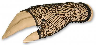 K84250157 schwarz Damen Spinnen Netz Handstulpen Fingerlos