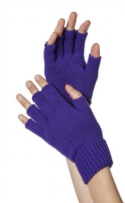 W51040-12 lila Damen Strick Handschuhe Fingerlos
