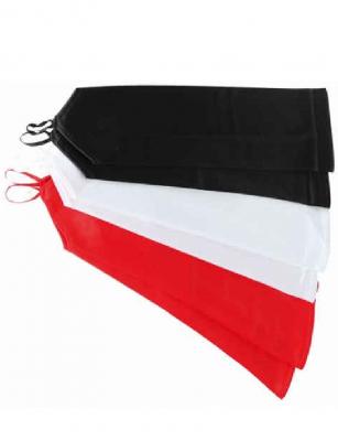 O48066-18 rot Damen Satin Handschuhe Fingerlos