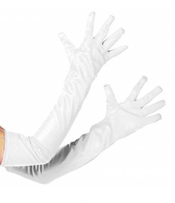 Ke03159 weiß Damen Handschuhe extra lang