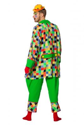 W5320 bunt-grün Herren Clown Kostüm - 2