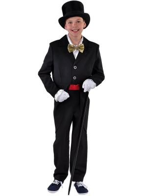 M205013-2-152 schwarz Kinder Frack Zirkus Kostüm Gr.152 - 1