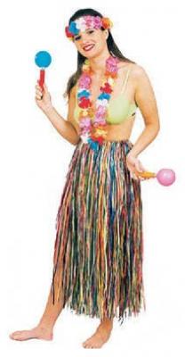 O39996.47 bunt Damen Hawaii Bastrock Hawaii Kostüm