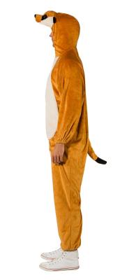 O7442-160-175 braun-beige Damen Herren Erdmännchen Tier Kostüm Gr.160-175 - 1