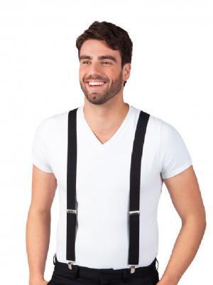 B00590 schwarz Damen Herren Hosenträger Hippiekostüm