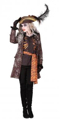 T2362-L braun-beige Damen Ghost Piratin Halloweenkostüm Gr.L - 1
