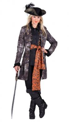 T2362-XL braun-beige Damen Ghost Piratin Halloweenkostüm Gr.XL - 3