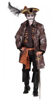T2361 braun-beige Herren Ghost Pirat Halloweenkostüm - 0
