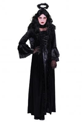 T2786-0101-XXL schwarz Damen Schwarzer Engel Vampirkleid lang Gr.XXL - 1