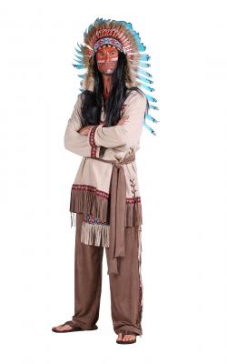 T2303-L beige-braun Herren Indianer Apachenkostüm Gr.L - 1