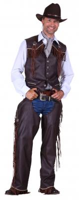 T2285-1300-XXL braun Herren Cowboy Weste Trapper Weste Gr.XXL - 1