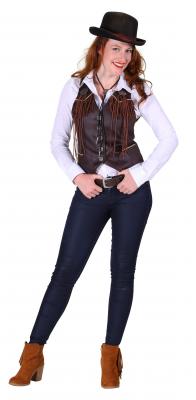 T2286-1300-XXL braun Damen Cowgirl Weste Country Weste Gr.XXL - 2