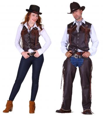 T2286-1300 braun Damen Cowgirl Weste Country Weste - 3