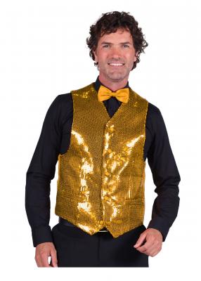 T0978-1400 gold Herren Pailletten Weste Show Kostüm