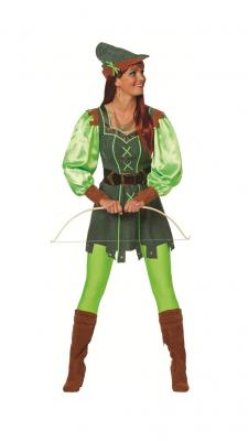 W4656D neon-grün Damen Leggings Caprihose Hippie Kostüm - 1