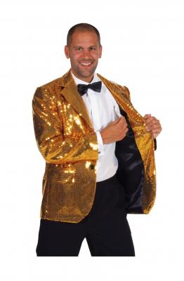 M210211-90 gold Herren Pailletten Jacke Jackett Sakko Kostüm - 1