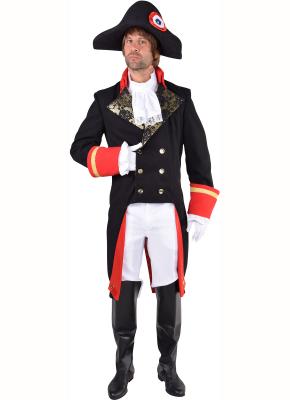 M217203-XXL schwarz-rot Herren Pirat Offiziers Admiral Mantel-Jacke Napoleon Gr.XXL=62 - 1