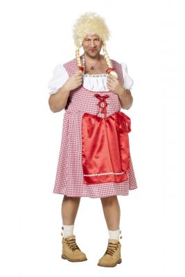 W5622-48 rot-weiß Herren Trachten Kostüm Dirndl Bayern Kleid Gr.48 - 1