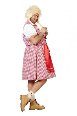 W5622-48 rot-weiß Herren Trachten Kostüm Dirndl Bayern Kleid Gr.48 - 3