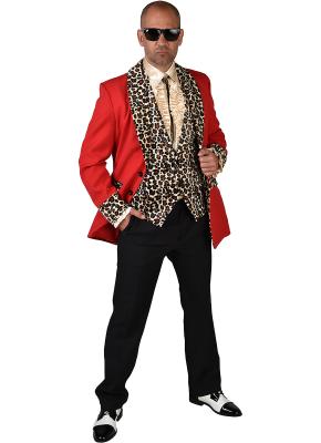 M220208-M rot-sheeba Herren 50's Sakko Jackett Discojackett Gr.M=52 - 1