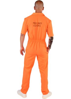 M219257-M-L orange Herren Prisoner-Gauner Kostüm Overall Gr.M-L=52-56 - 1