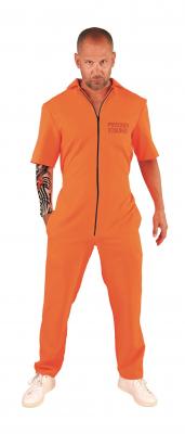 M219257 orange Herren Prisoner-Gauner Kostüm Overall - 2