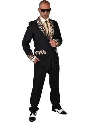 M220210-XS schwarz-sheeba Herren 50's Sakko Jackett Discojackett Gr.XS=46 - 3