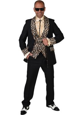 M220210-XL schwarz-sheeba Herren 50's Sakko Jackett Discojackett Gr.XL=60 - 1