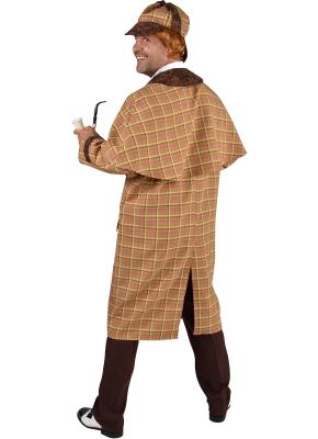 M220234 beige-braun Herren Detektiv Sherlock Inspektor Kostüm - 1
